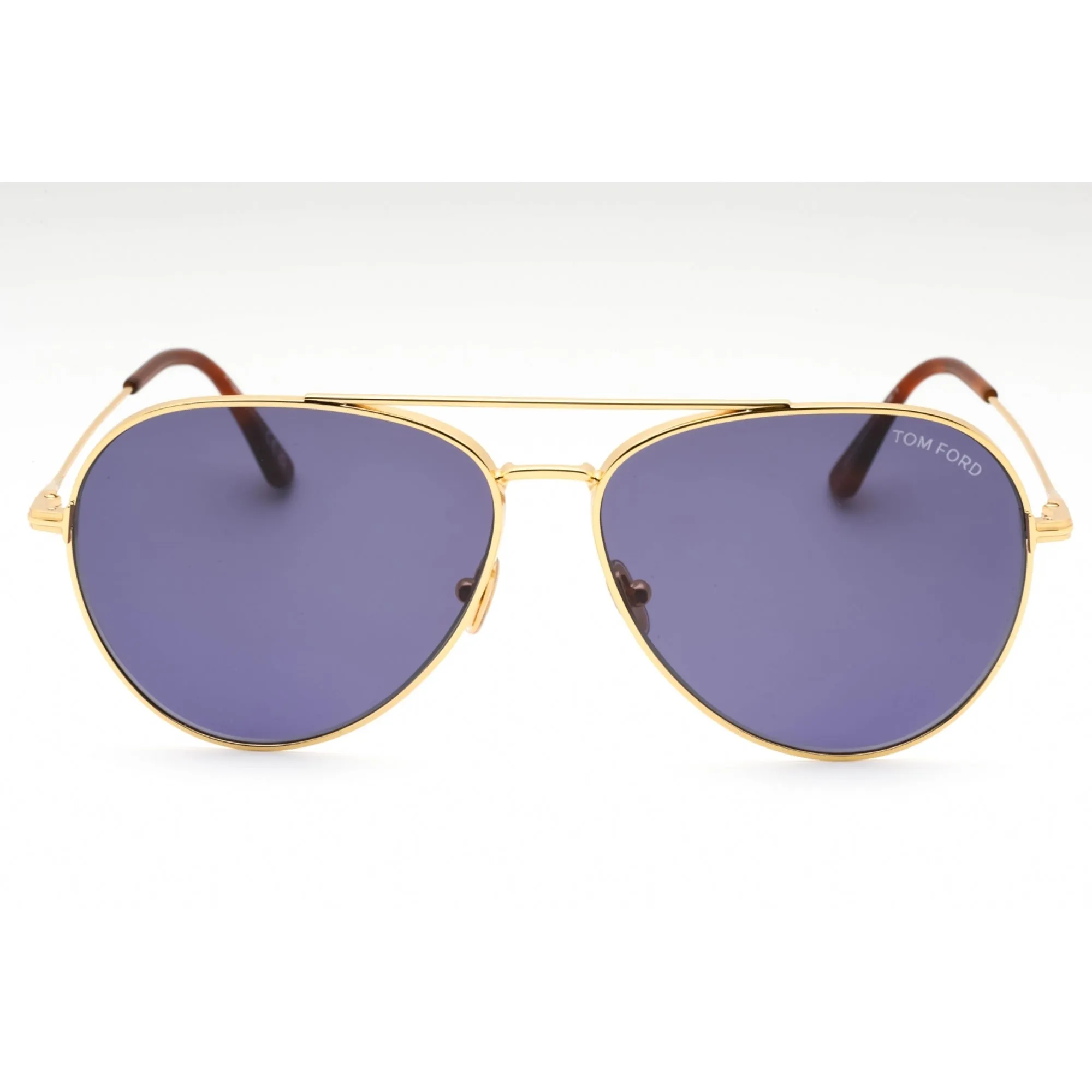 Tom Ford Unisex Sunglasses - Shiny Deep Gold Metal Aviator Full Rim Frame | FT0996 30V