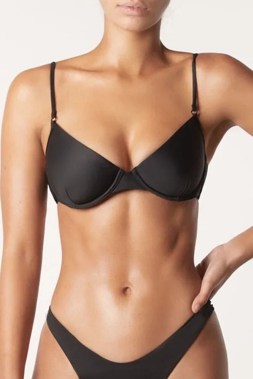 Underwire Bikini Top - Black