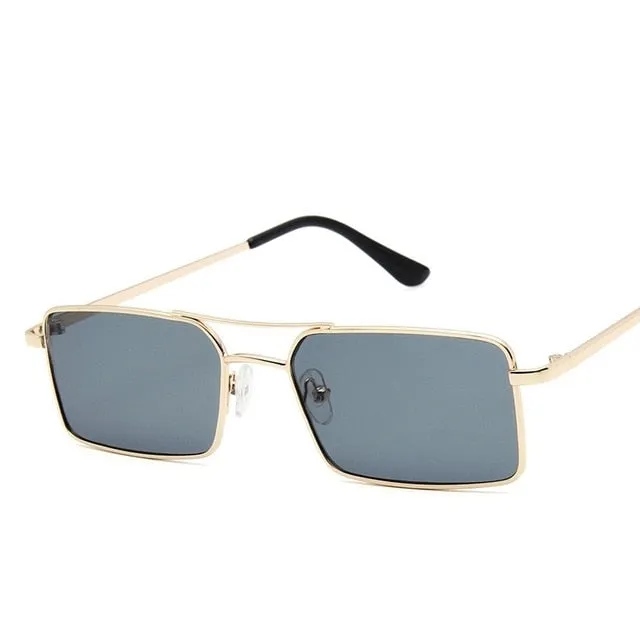 Vintage, Thin, Rectangle Sunglasses