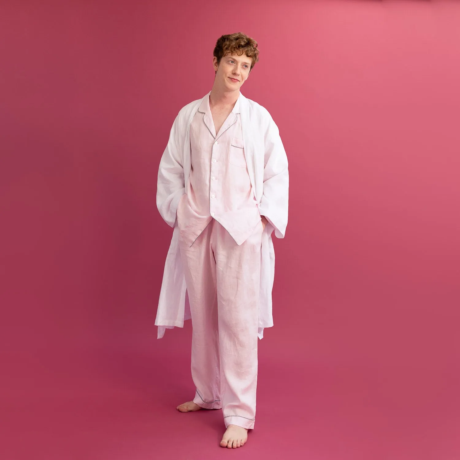 White Linen Robe