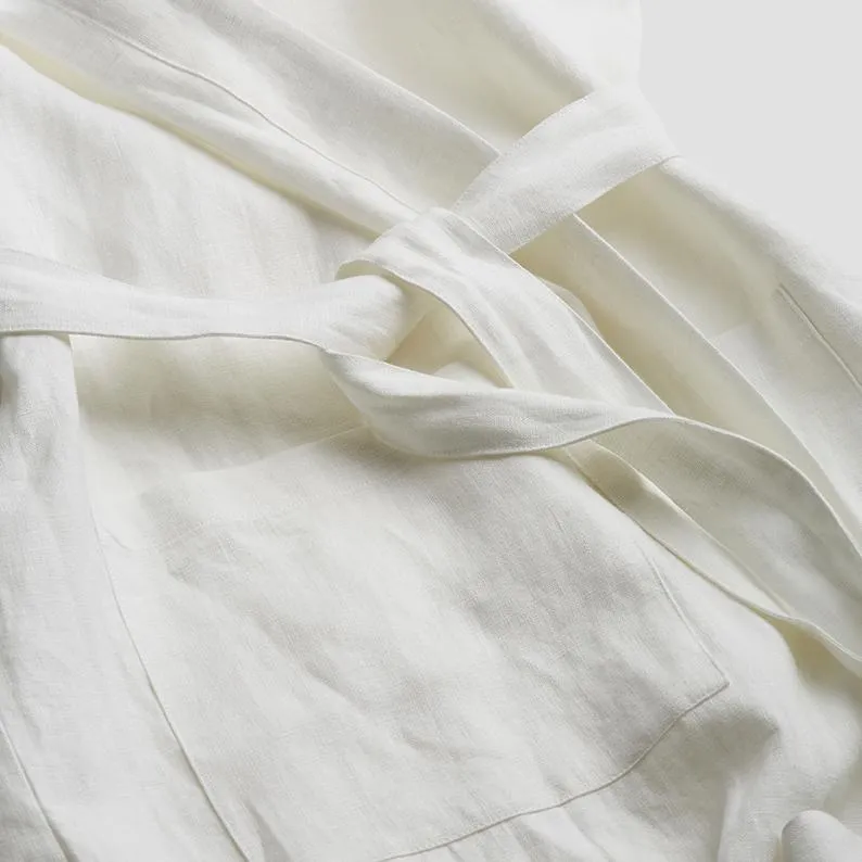 White Linen Robe