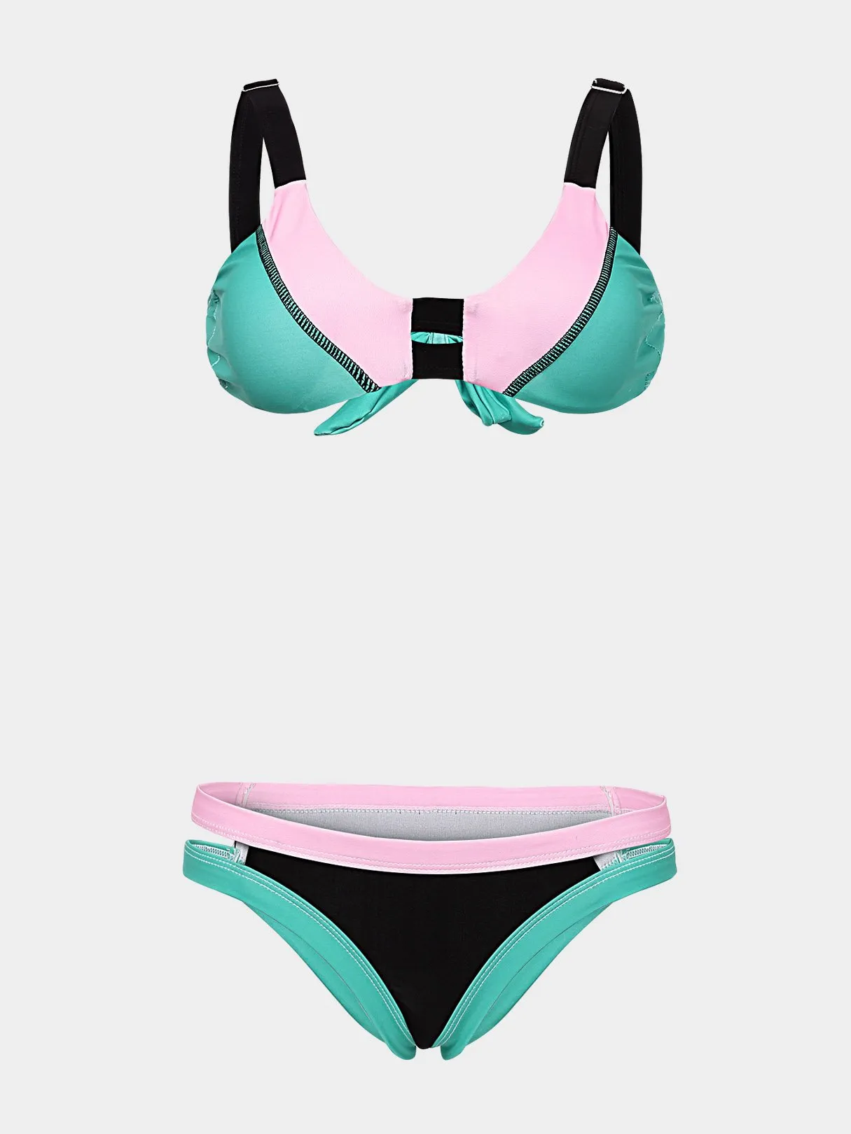 Wholesale Deep V-Neck Sleeveless Bikini Suits