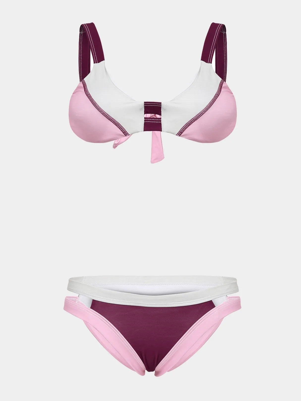 Wholesale Deep V-Neck Sleeveless Bikini Suits