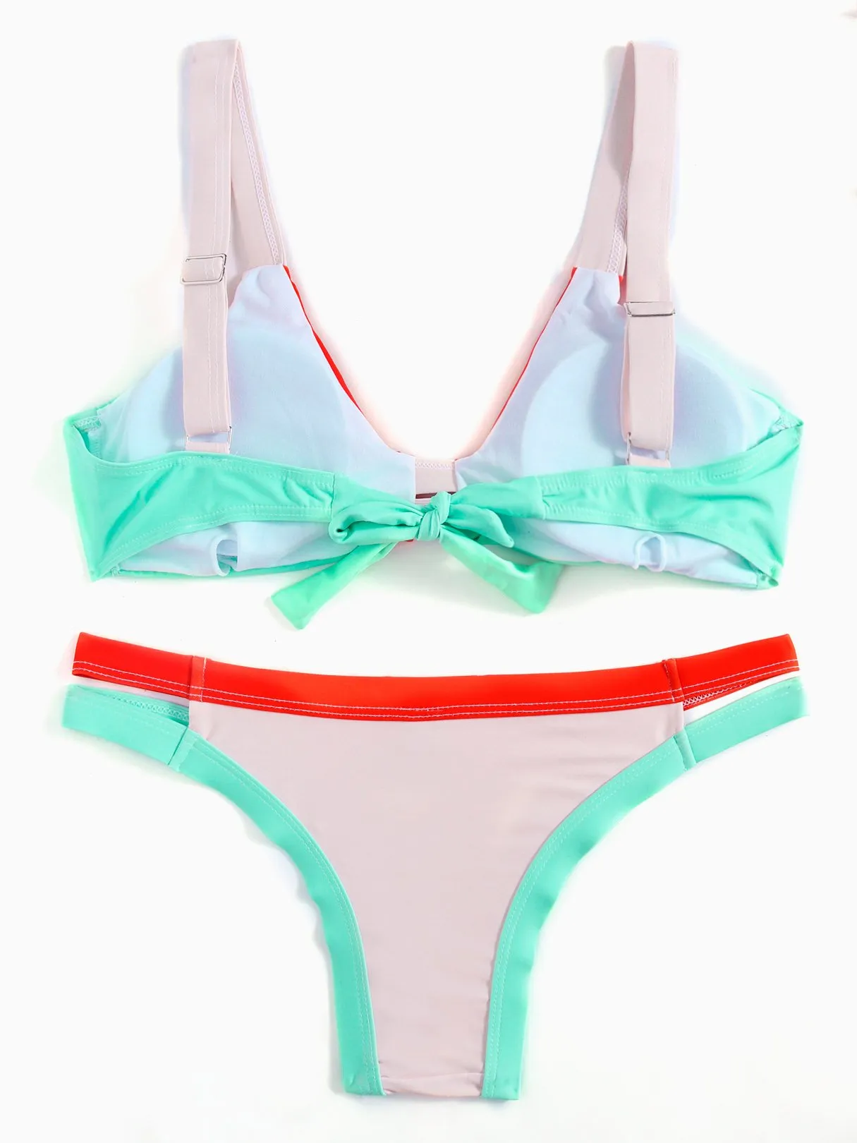 Wholesale Deep V-Neck Sleeveless Bikini Suits