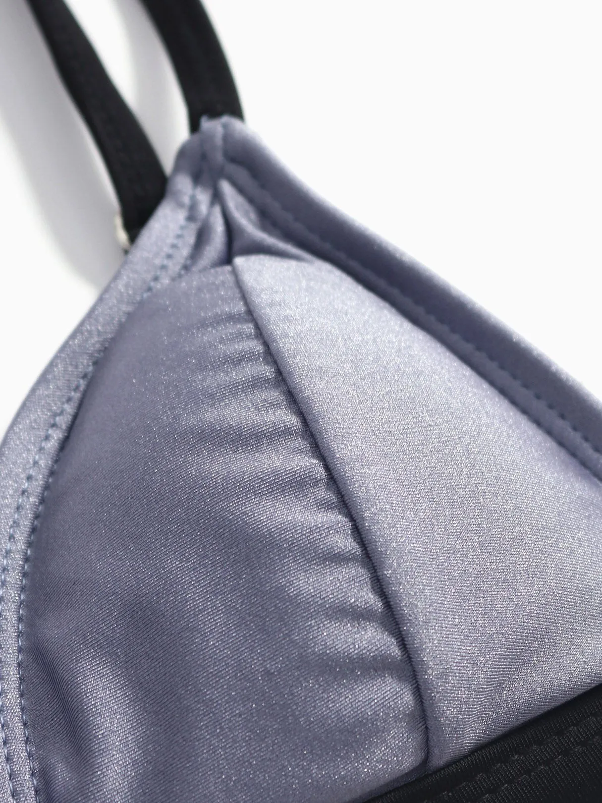 Wholesale Grey V-Neck Sleeveless Two Piece Bikinis