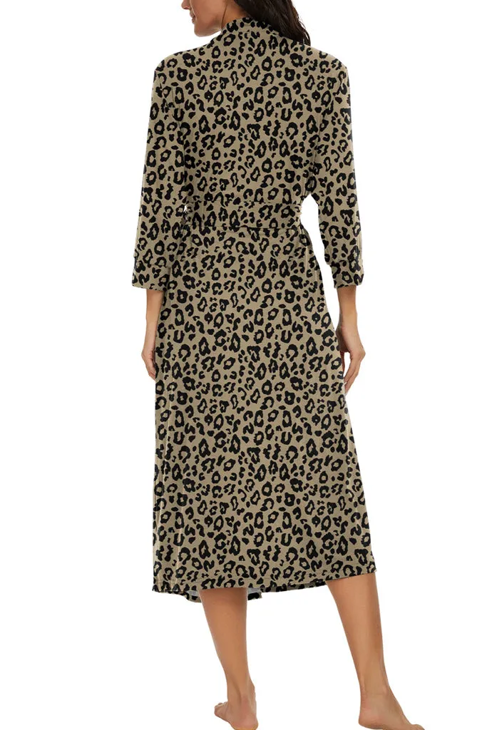 Women Kimono Robes Long Knit Bathrobe Lightweight Soft Knit Sleepwear